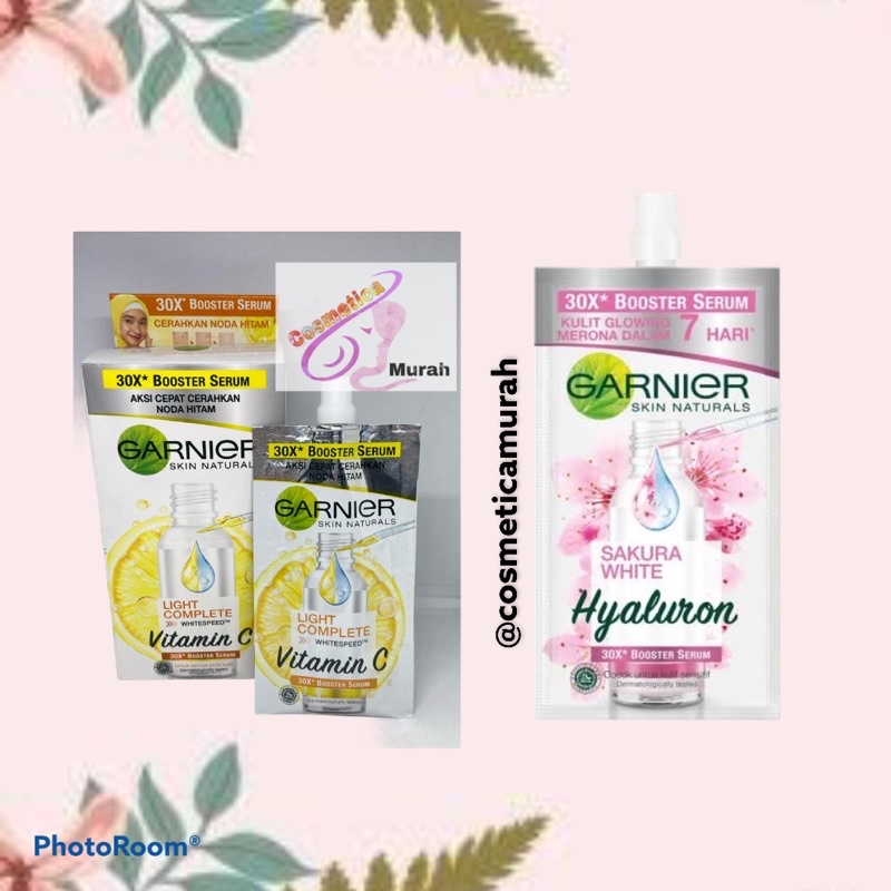 GARNIER BRIGHT COMPLETE SERUM SACHET 7 ML - SERUM WAJAH BRIGHTENING SAKURA WHITE