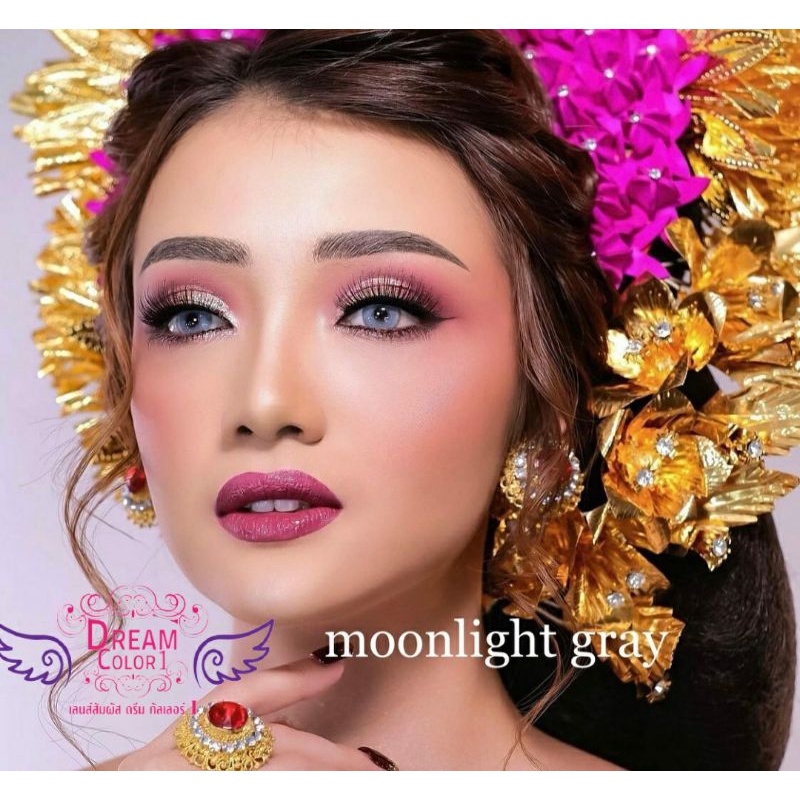 Softlens Moonlight Gray Grey Dreamcolor Normal Minus s.d -6.00 softlen Made in Korea Kemenkes