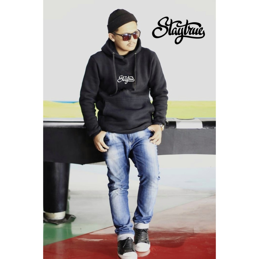 Hoodie Pria Polos Motif Tulisan Original Distro Sweater Pullover Jumper Jaket S M L XL Switer Hudi