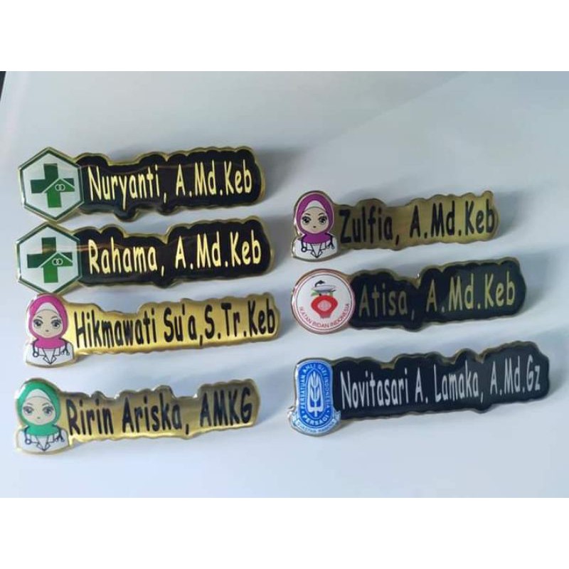 Name tag ukir magnet