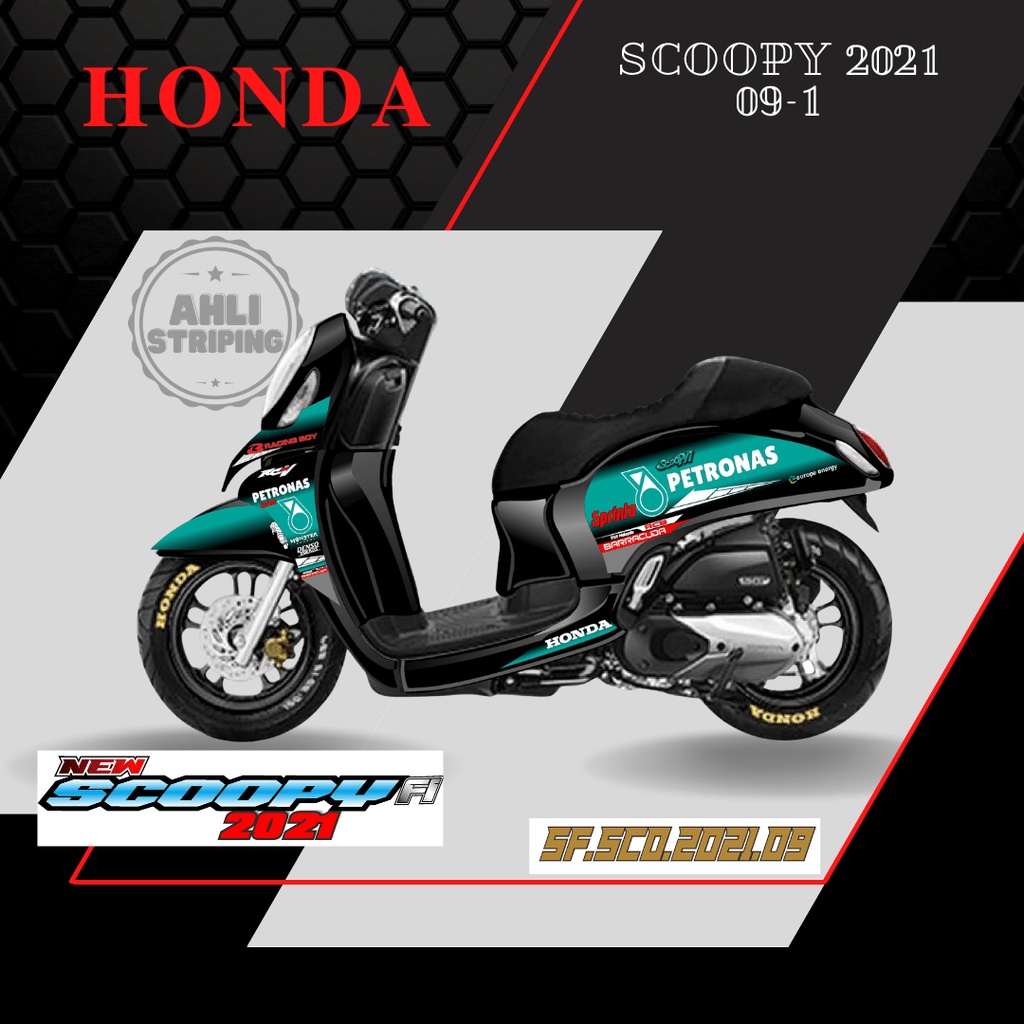 SCOOPY STICKER STRIPING SCOOPY 2021 - STIKER STRIPING LIST MOTOR HONDA SCOOPY 2021 VARIASI HOLOGRAM 