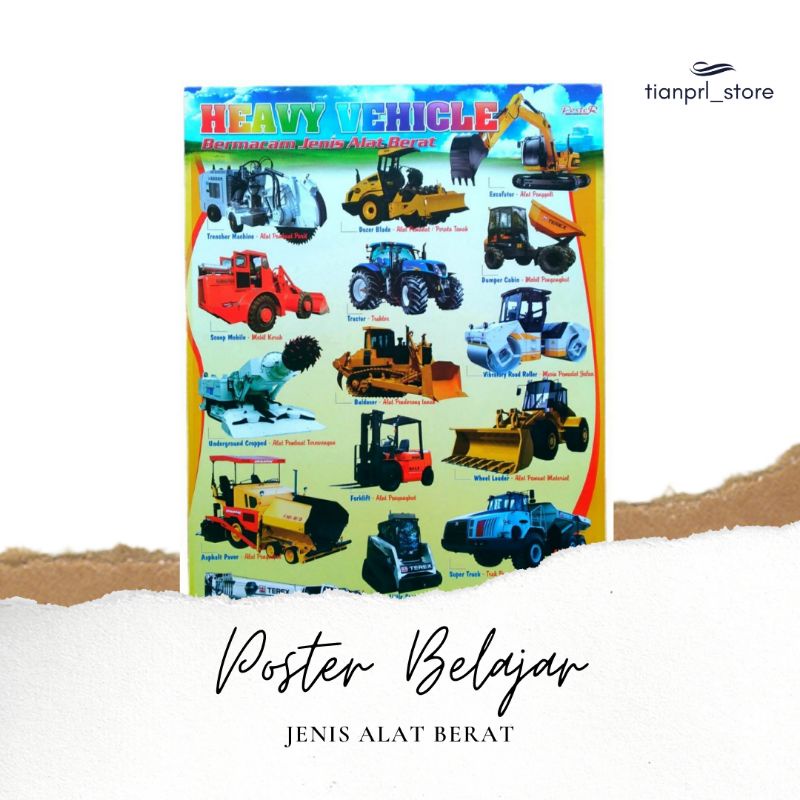 

POSTER BELAJAR JENIS ALAT BERAT