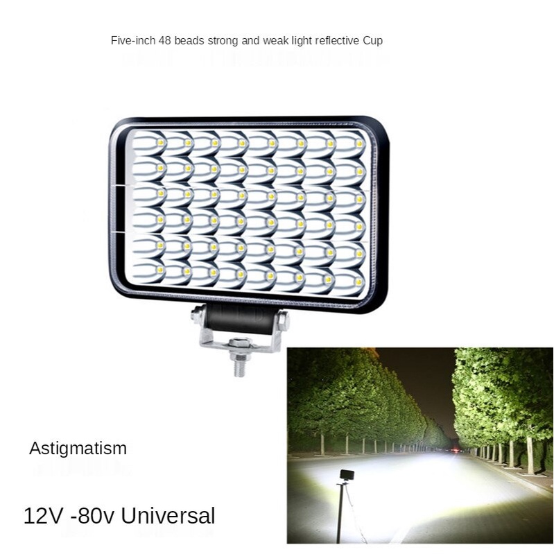 Lampu Sorot Flood Spotlight Waterproof 48 W 48 LED White Light - LD48 - Black