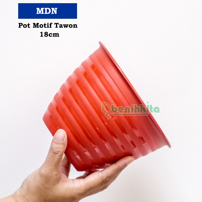 Pot Tanaman-Bunga 18cm Motif Tawon (MDN)