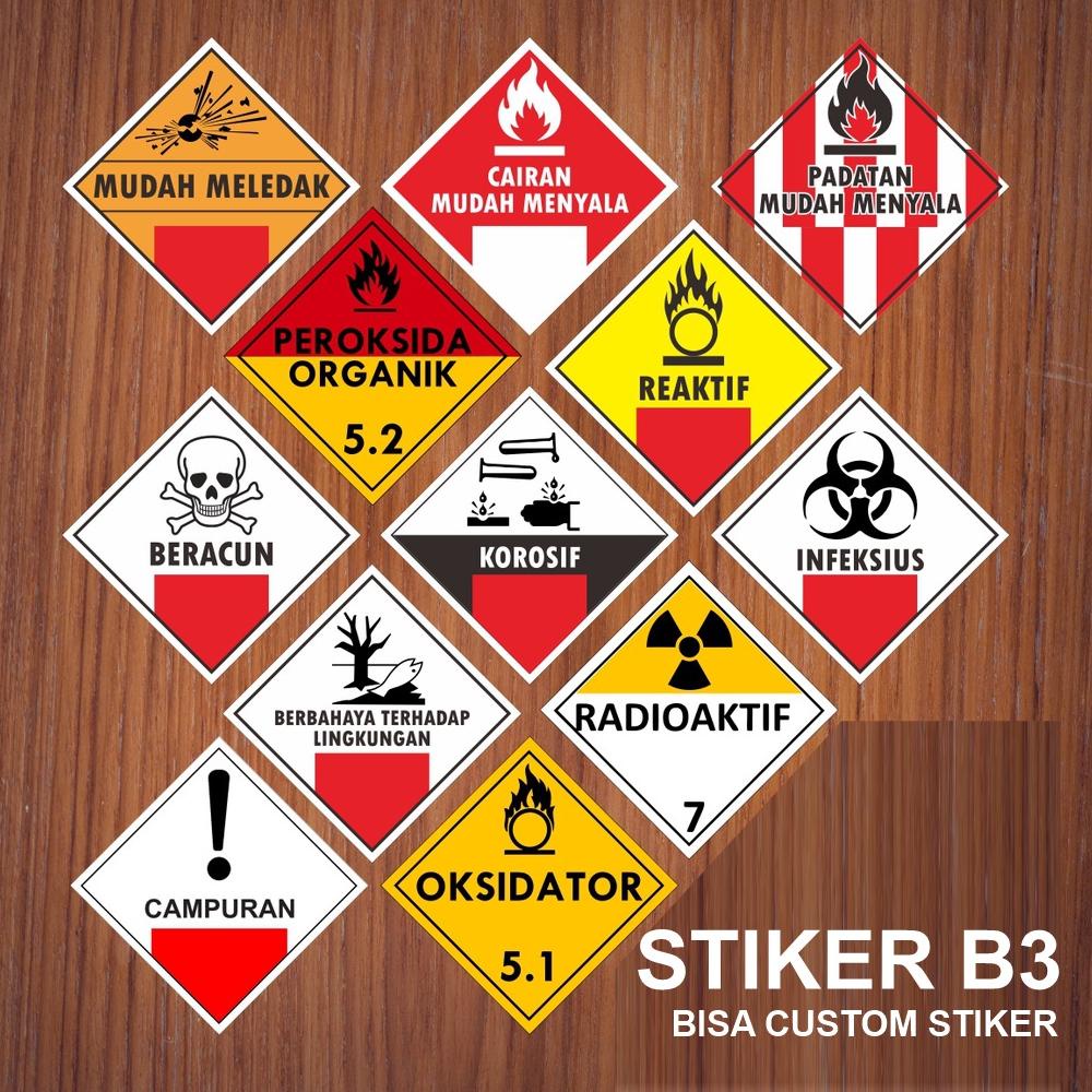 

STOCK TERBATAS Sticker Label Tanda Simbol Limbah B3 Stiker Bahan Berbahaya dan Beracun STIKER HAZMAT ☼ 885