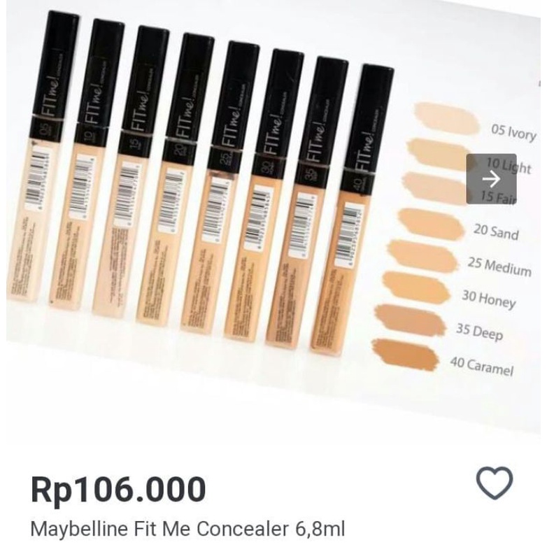 Jual Maybelline Fit Me Concealer Original | Shopee Indonesia