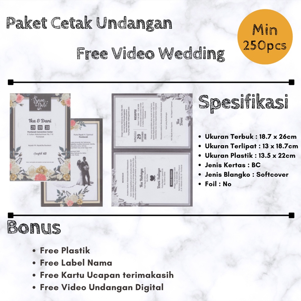 Paket Cetak FREE Video Undangan Digital Pernikahan Cantik 63