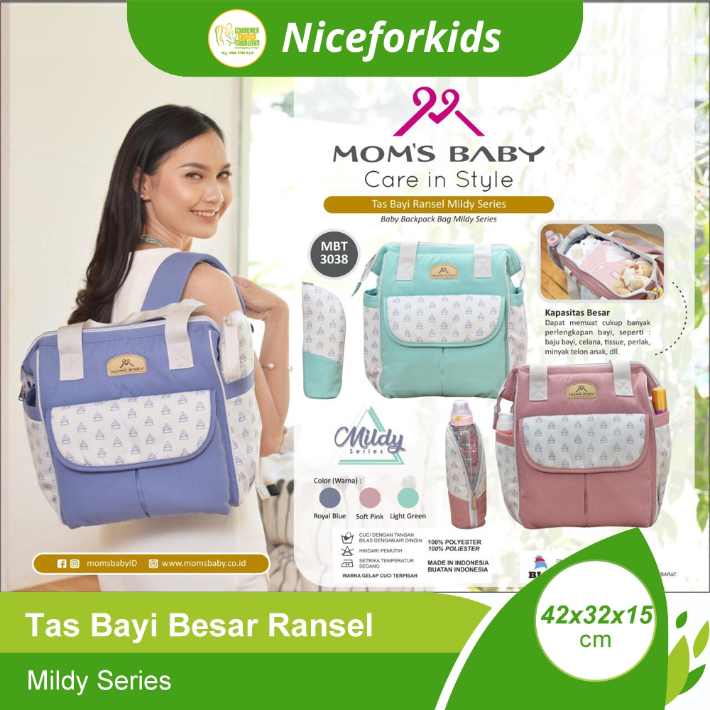 Mom's Baby Tas Bayi Ransel Besar Perlengkapan Bayi MIldy Series MBT3038