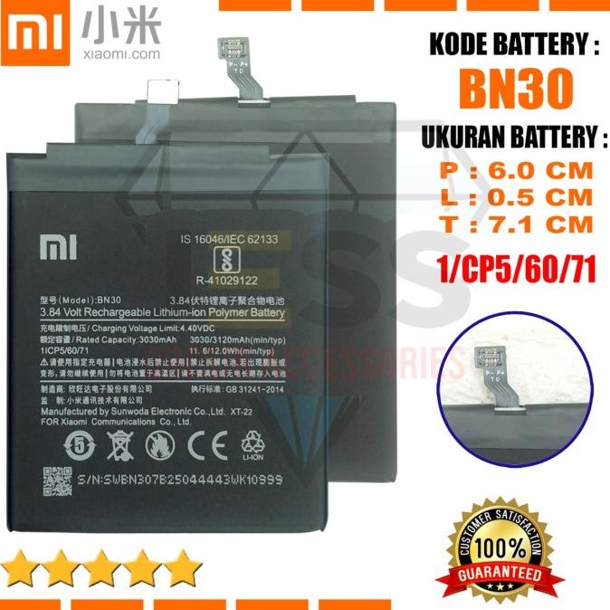 [COD] Baterai Battery XIAOMI BN30 , BN-30 , BN 30 ( REDMI 4A , REDMI 4 A ) PROMO SPECIAL Kode 233