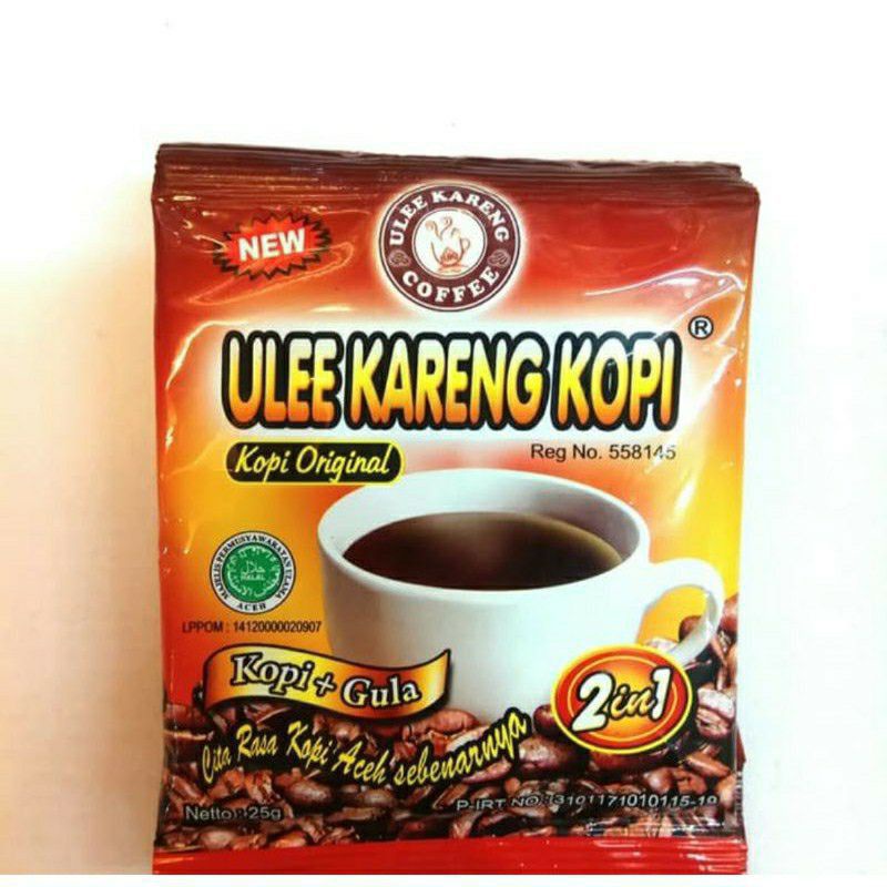 

kopi ulee kareng sachet 2 in 1 | bubuk kopi ulee kareng khas Aceh