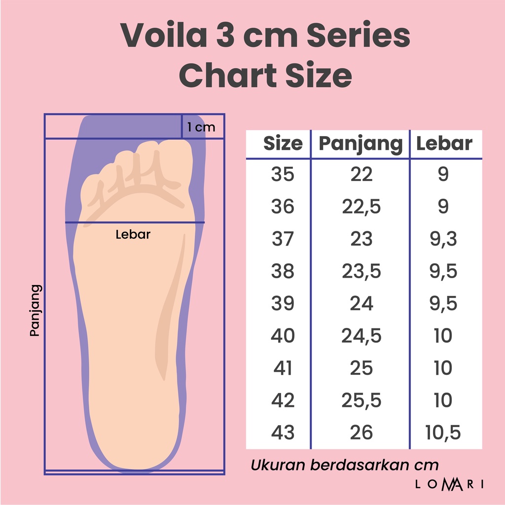 VOILA SERIES LOMARI 3CM - Sandal Heels Wanita