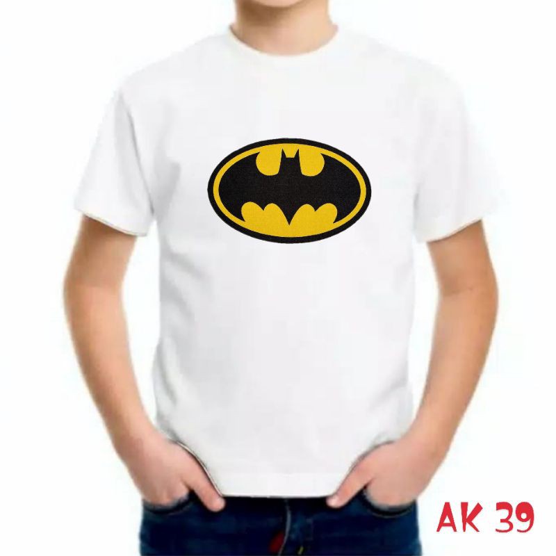 KAOS ANAK BATMAN PUTIH SUPERHERO