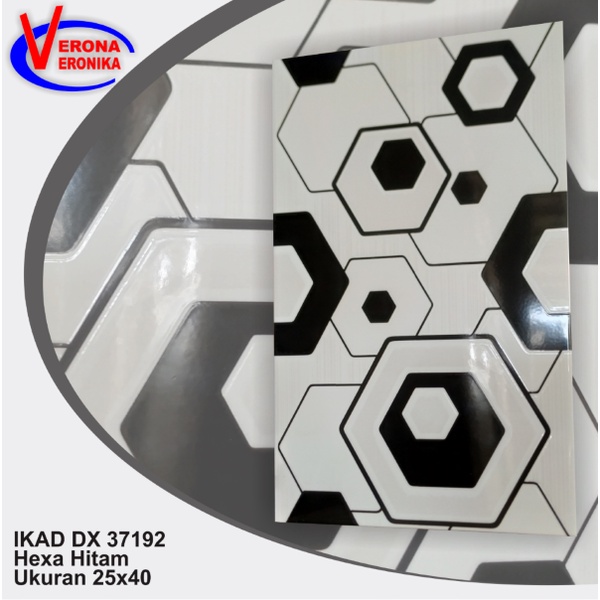 Keramik Dinding Hexagonal IKAD 37192 31192 25x40