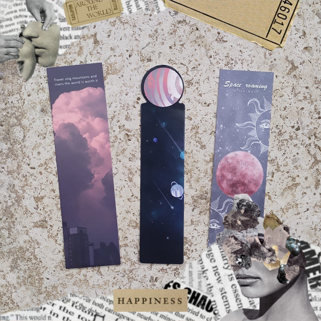 

[BOOKMARK] Pembatas Buku Lucu Murah Aesthetic Tumblr Galaxy Sky Galaksi Langit Planet