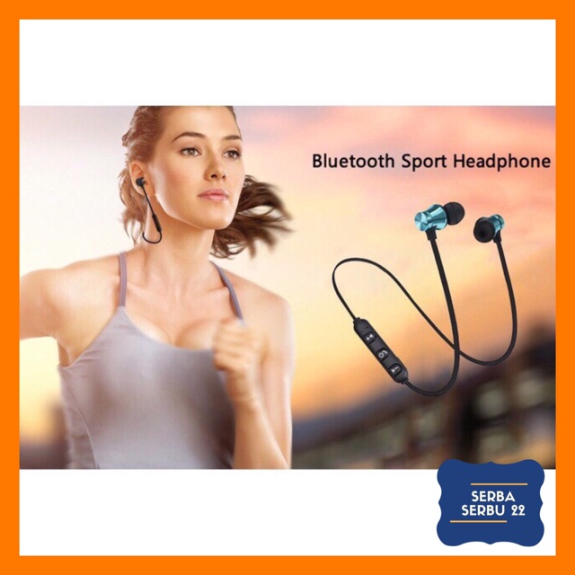 Headset Bluetooth Sport / Earphone In - Ear Stereo Wireless Bluetooth 4.2 Magnetik / Fashion Headset