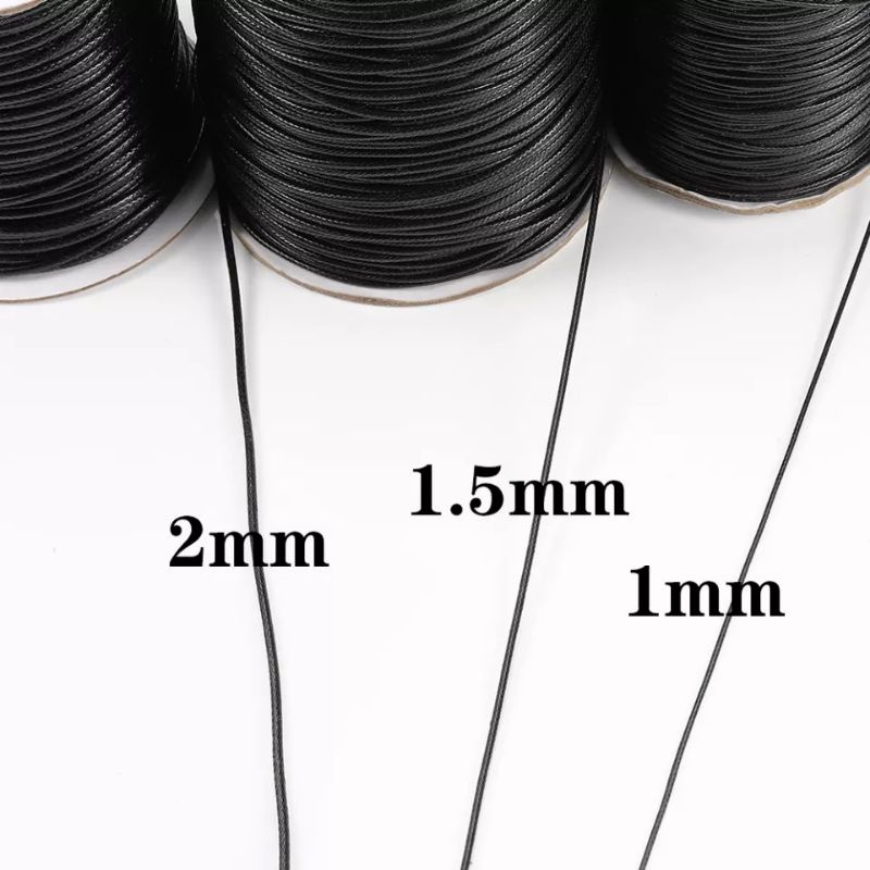 Tali Korea Warna Hitam Ukuran 1, 1.5, 2, 3, 4 dan 5  mm per Roll