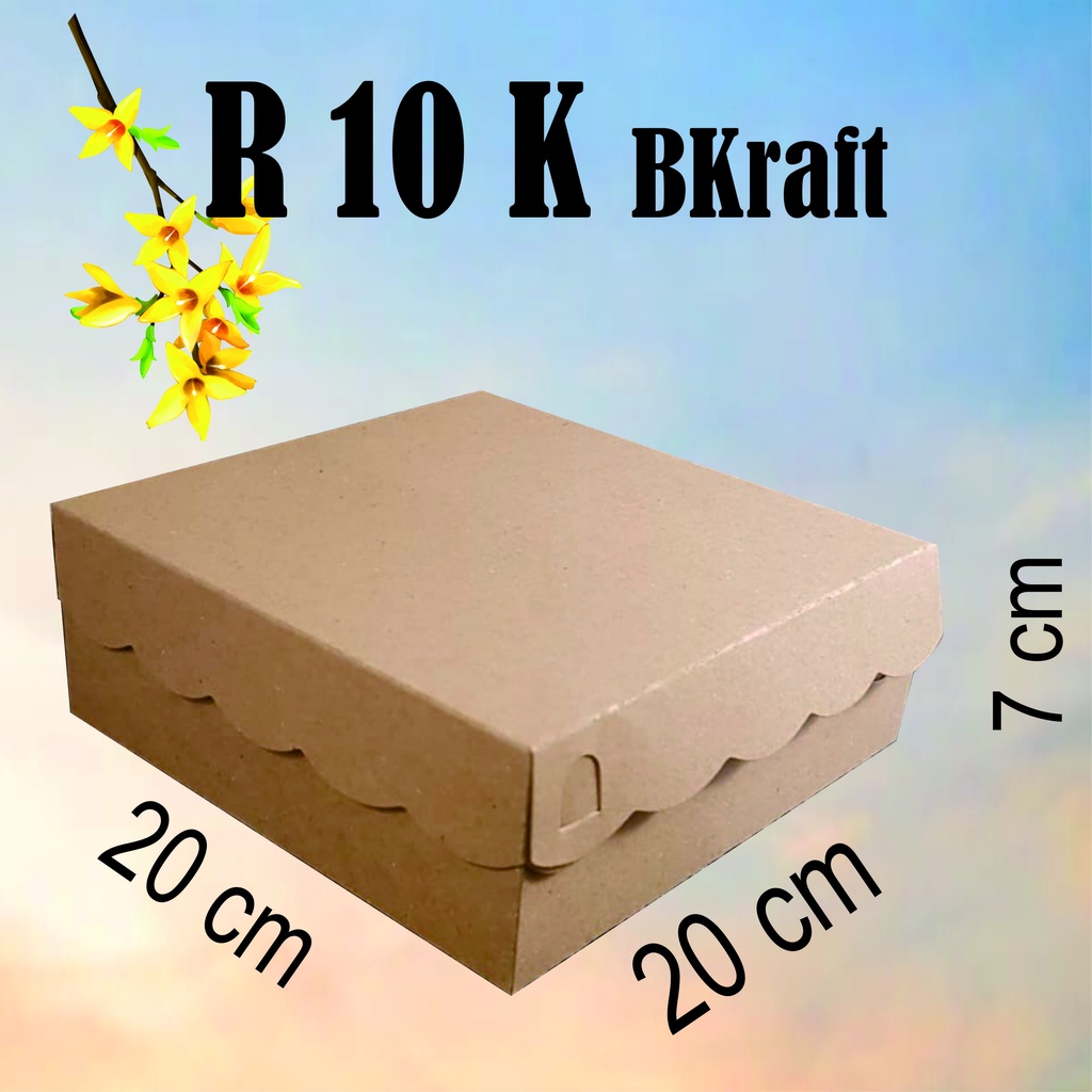 

R10K 350gsm isi 100 dus 20x20 BKRAFT /Hampers/Box/Suvenir/ KOTAK Nasi Kue Roti