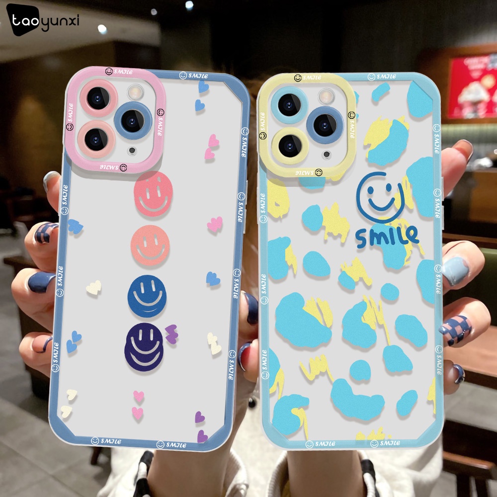 Casing TPU Realme C21Y C25Y C35 C31 C20 C20A C25 C25S C12 Narzo 50A 50i C21 C15 C11 9i 8 5i 6 6i 5Z 6i 5G 6Z Pro Reno 5F Motif Smiley