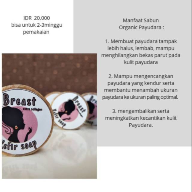 Sabun Organic Payudara (Kefir Soap Payudara)