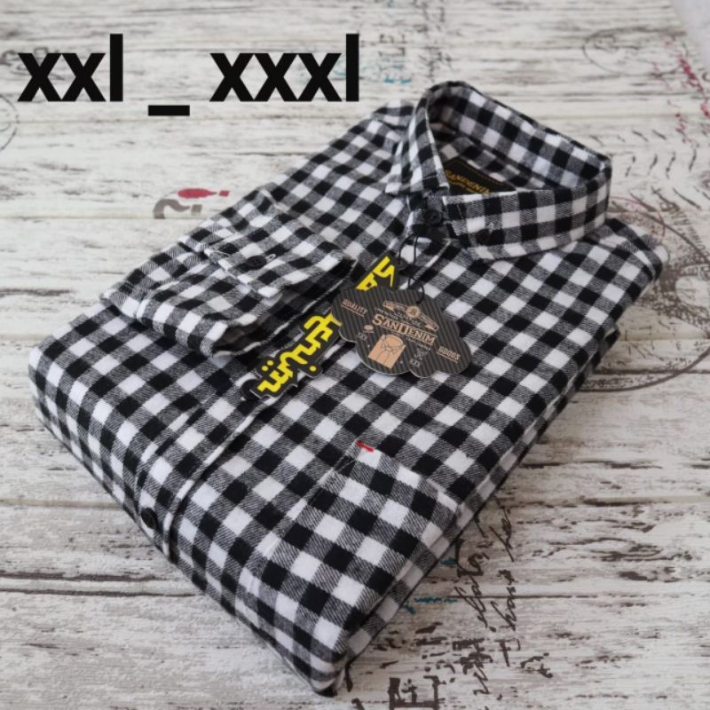 HEM JUMBO BIGSIZE XXL-XXXL KEMEJA FLANEL PRIA CASUAL / FLANEL COWOK / FLANEL DISTRO B03