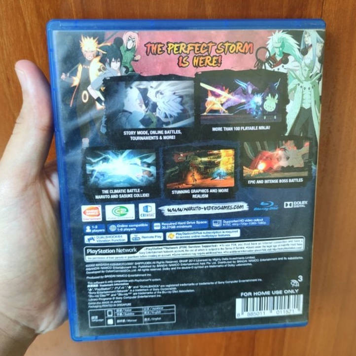 Kaset Naruto Ultimate Ninja Storm 4 PS4 Naruto Shippuden Ultimat storm4 Playstation PS 4 5 CD BD Game PS5 Sasuke Boruto Striker strikers Games Region 3 Asia Reg 3