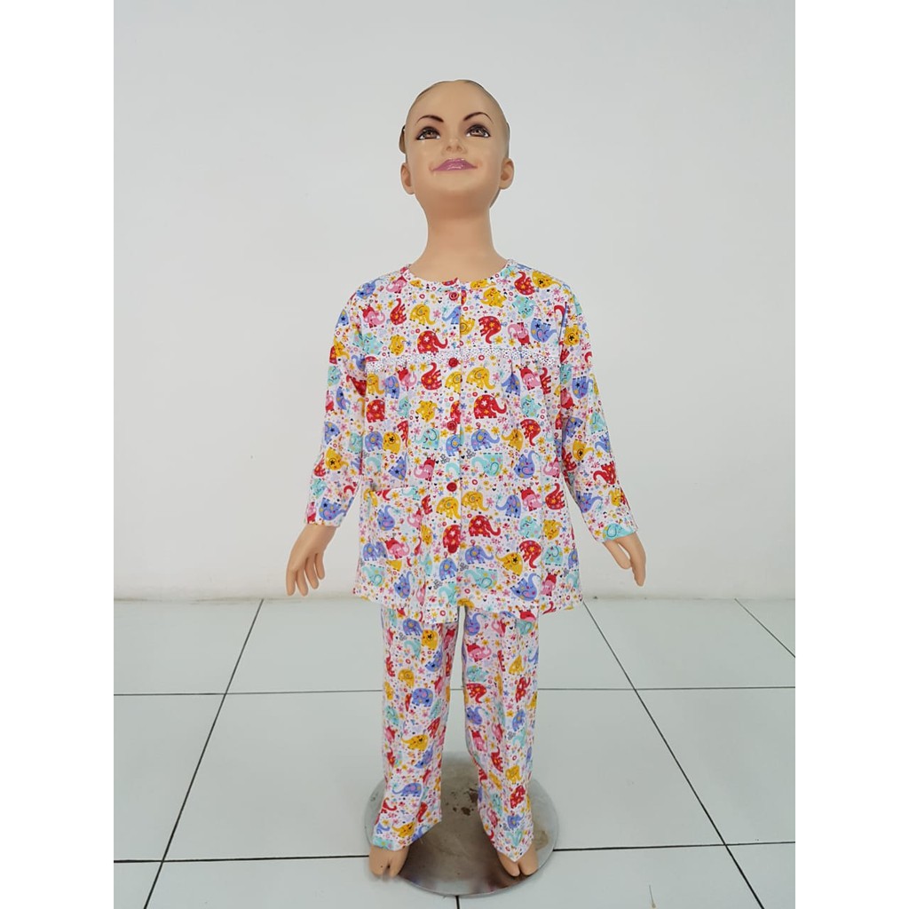 PIYAMA BAJU  TIDUR ANAK  PEREMPUAN  MOTIF GAJAH Shopee 