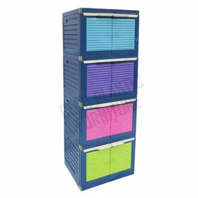 LEMARI PLASTIK 4 SUSUN LEMARI PLASTIK MURAH LEMARI BAYI LEMARI ANAK LEMARI SUSUN RAK SUSUN STOREMAJA