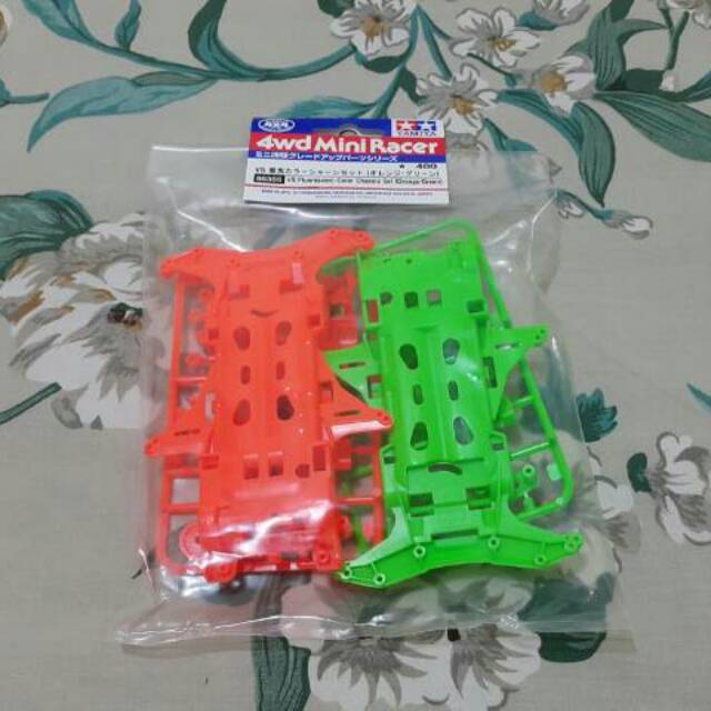 Tamiya CHASSIS VS Fluorescent Chassis Set Orange Green # 95355