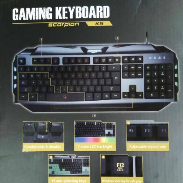 Keyboard Genius Gaming Scorpion K5 USB