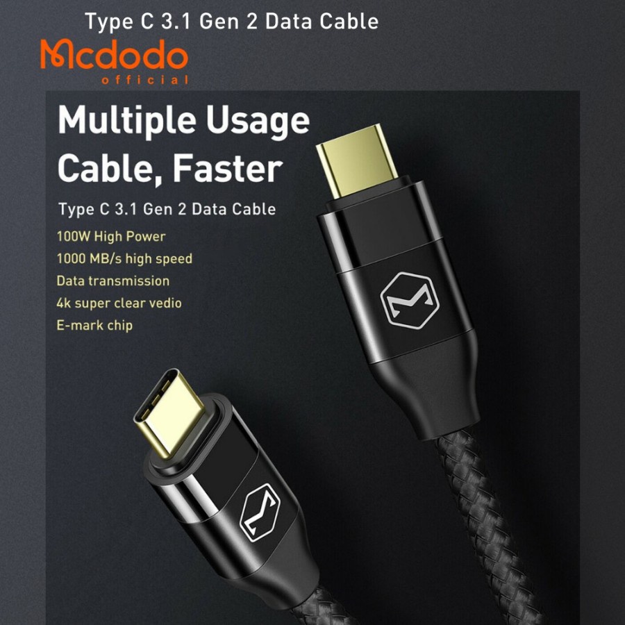 Mcdodo Type-C to Type-C Data Cable 100W 1.5M CA-7130 Original