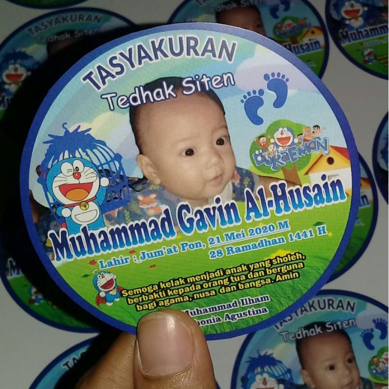 

Stiker Dundunan/Tedhak siten diameter 7 cm bahan cromo