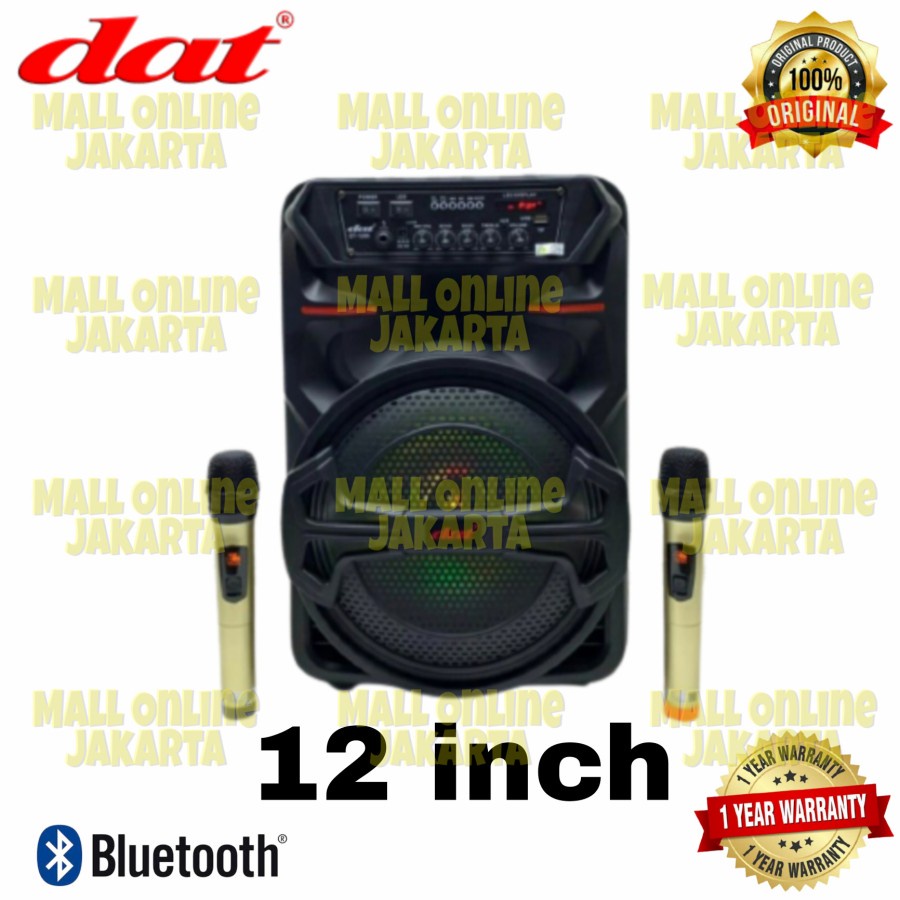 Speaker portable dat dt1209 aktif wireless Dt 1209 original bluetooth