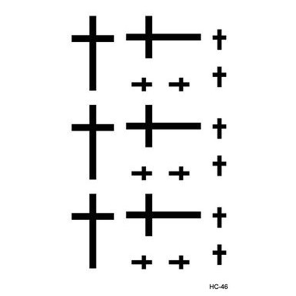 Waterproof Temporary Tattoo Sticker small cross tattoo on finger water transfer flash tattoo fake ta