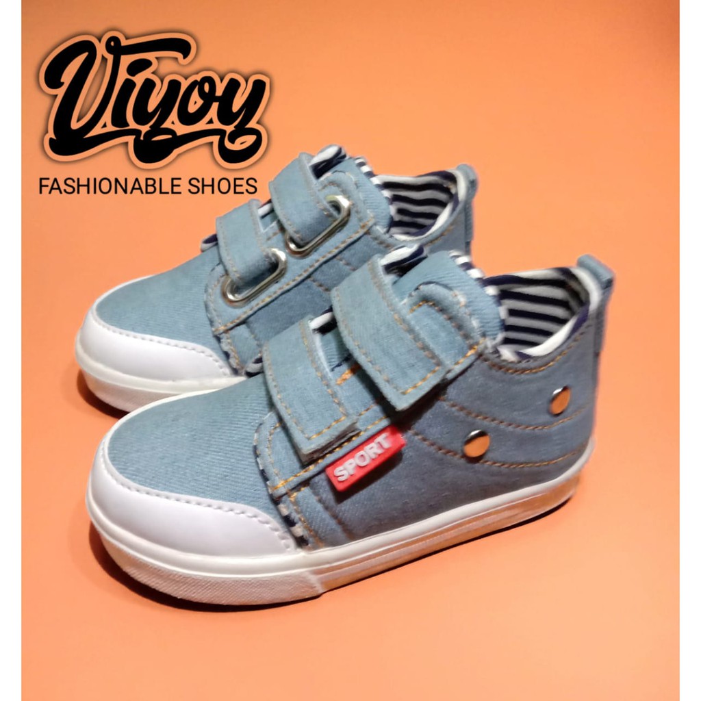 VIYOY Sepatu Anak Sneaker Sport Denim 1 - 5 thn Baby Shoes Trendy