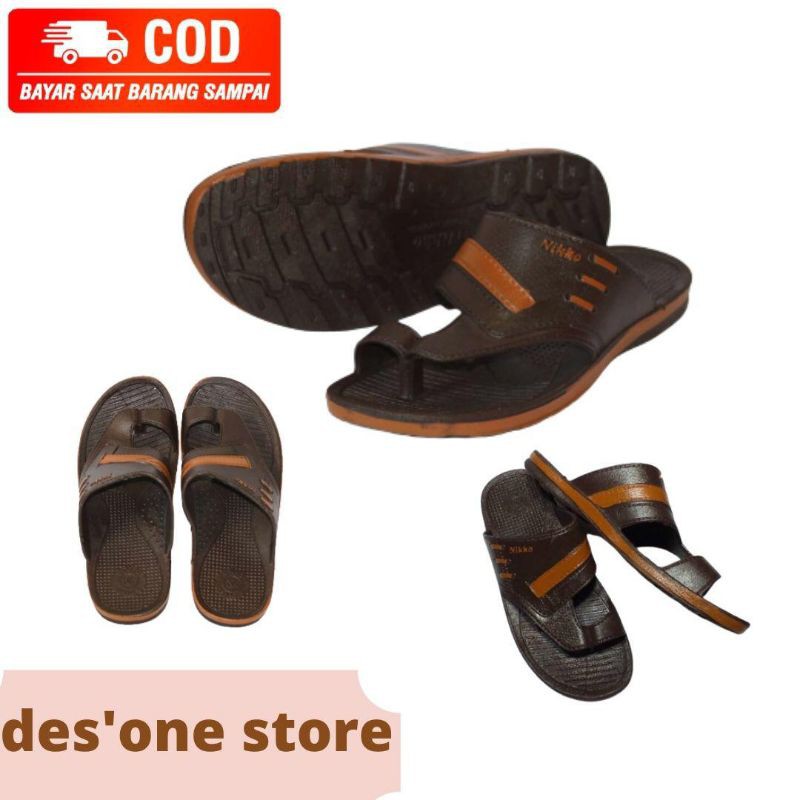 Sandal Karet Pria Nikko Model Jepit Slide Murah