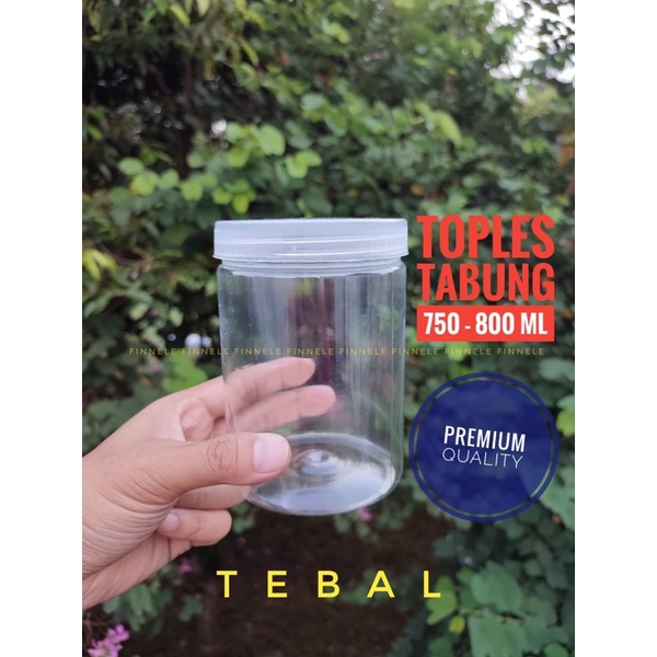Toples Tabung Silinder 750ml 800ml Plastik / Toples Kue Kering / Toples Snack