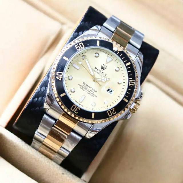 Rolex Submariner Jam Tangan Pria Rantai Date Free Box
