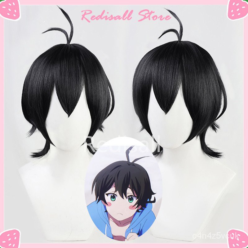 Anime SK∞ Cosplay Wig  Black Miya Short Straight Synthetic Hair SK8 the Infinity Cute Hair Styled fo