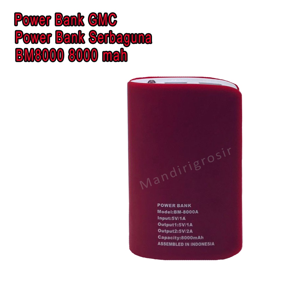 Power Bank Serbaguna *Power Bank GMC * BM8000 8000 mah *