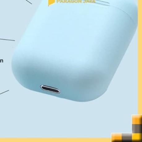 Headset Bluetooth Wireless I12 macaron TWS Airpod - Hijau