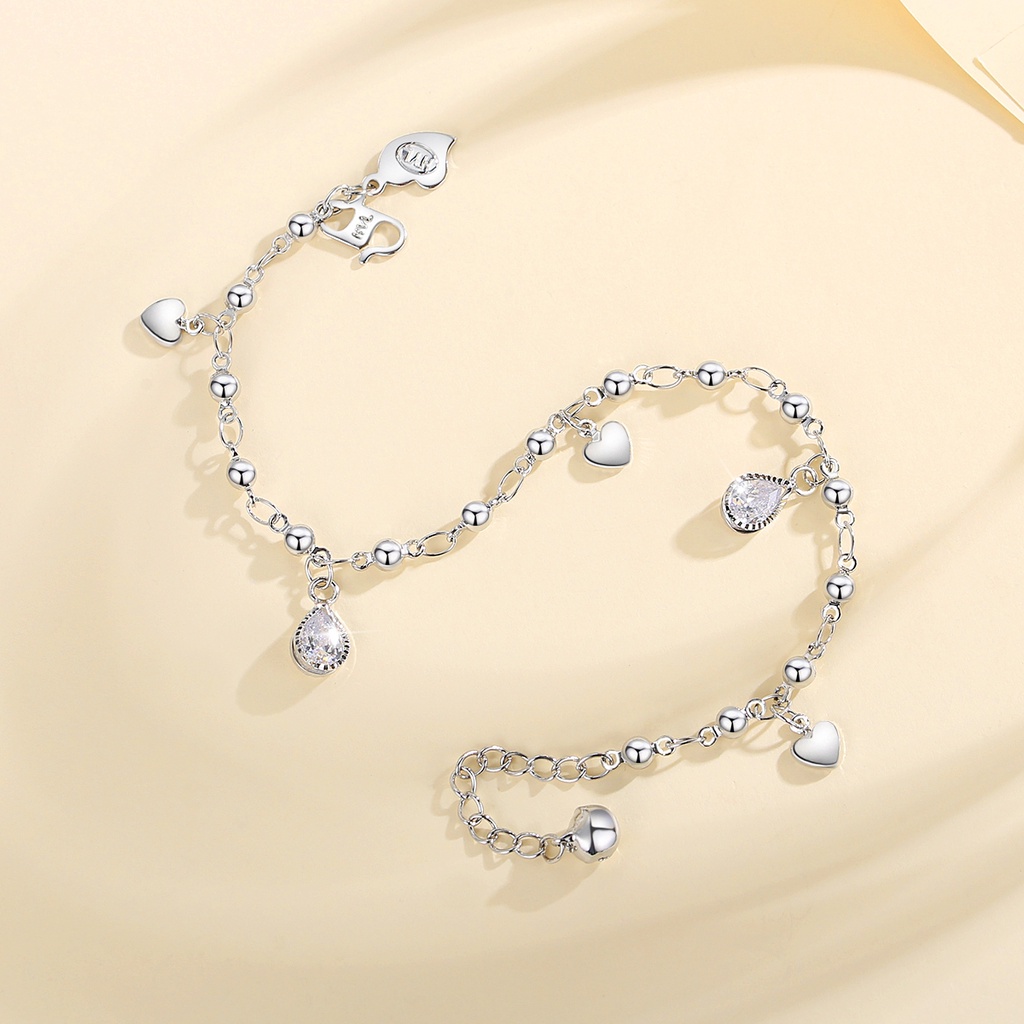 Y568 [COD✔]Gelang Wanita Hati Titanium Anti Karat Gelang Fashion Murah Perempuan Dan Wanita