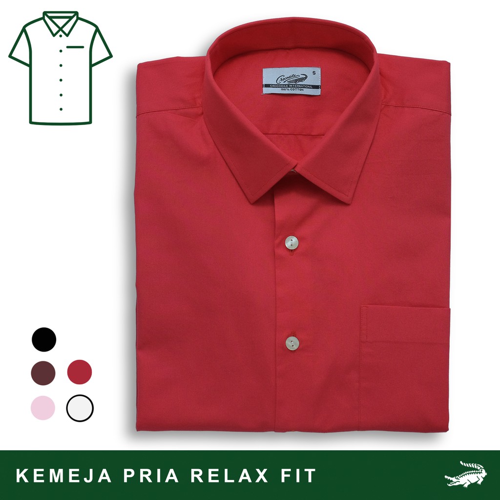  Crocodile  IBIS A Men Shirt Kemeja  Lengan Pendek Relax 