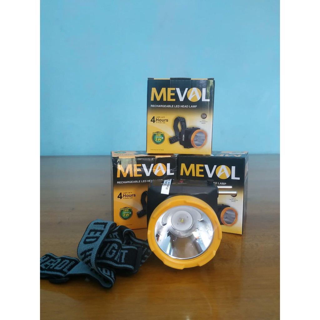Senter kepala meval 3 watt