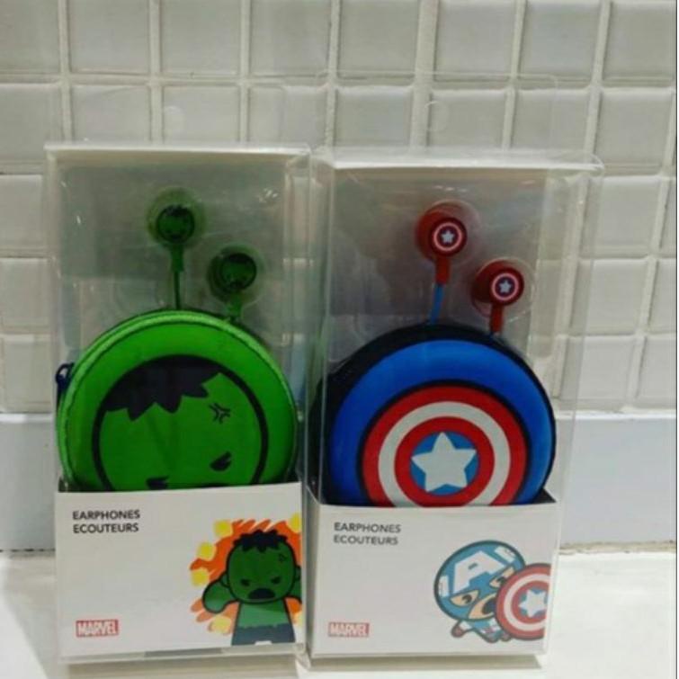 [KODE D0471] Miniso Earphone With Pouch Marvel
