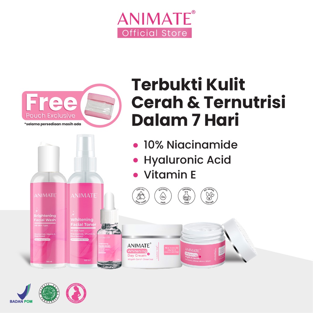 ANIMATE INSTANT WHITENING SERIES / Cream Pemutih Wajah / Skincare Wajah