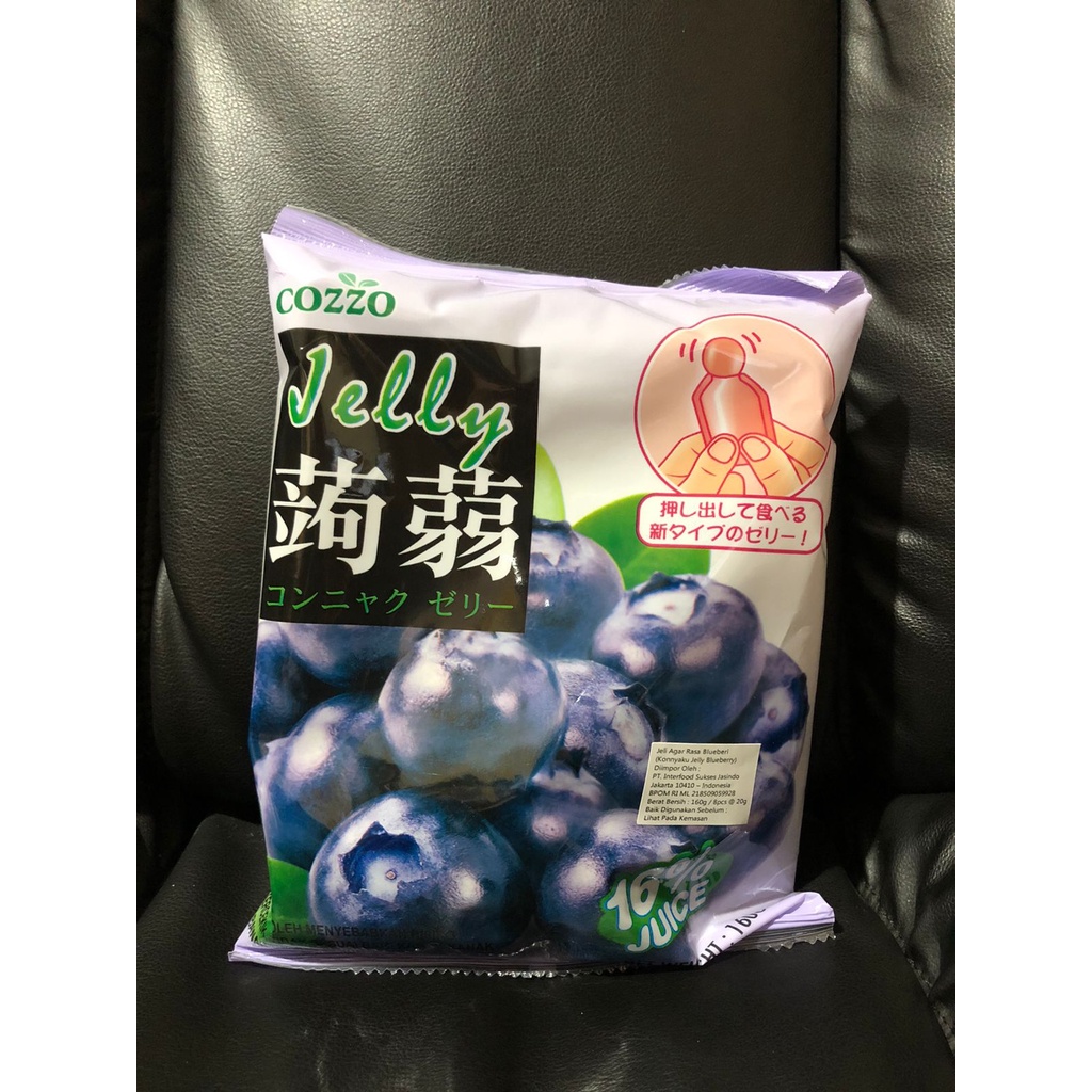 Cozzo Jelly rasa Blueberi / Konnyaku Fruit Jelly Blueberry 160grm