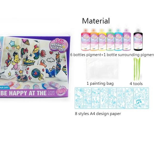 

Oke Price Mainan Edukasi 3D Instant Sticky Art Mainan 3D Lem Lukisan Seni DIY!!