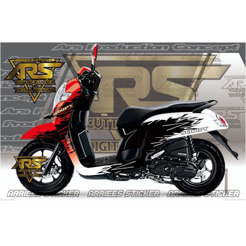 Sticker Decal SCOOPY 2017 - 2020 Full Body - Decal Scoopy Full Body