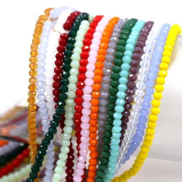 (Part 1) Manik Kristal Bakpau Ceko 4Mm / Manik Bakpau / Manik Gepeng / Manik Kristal / Mote Renteng 