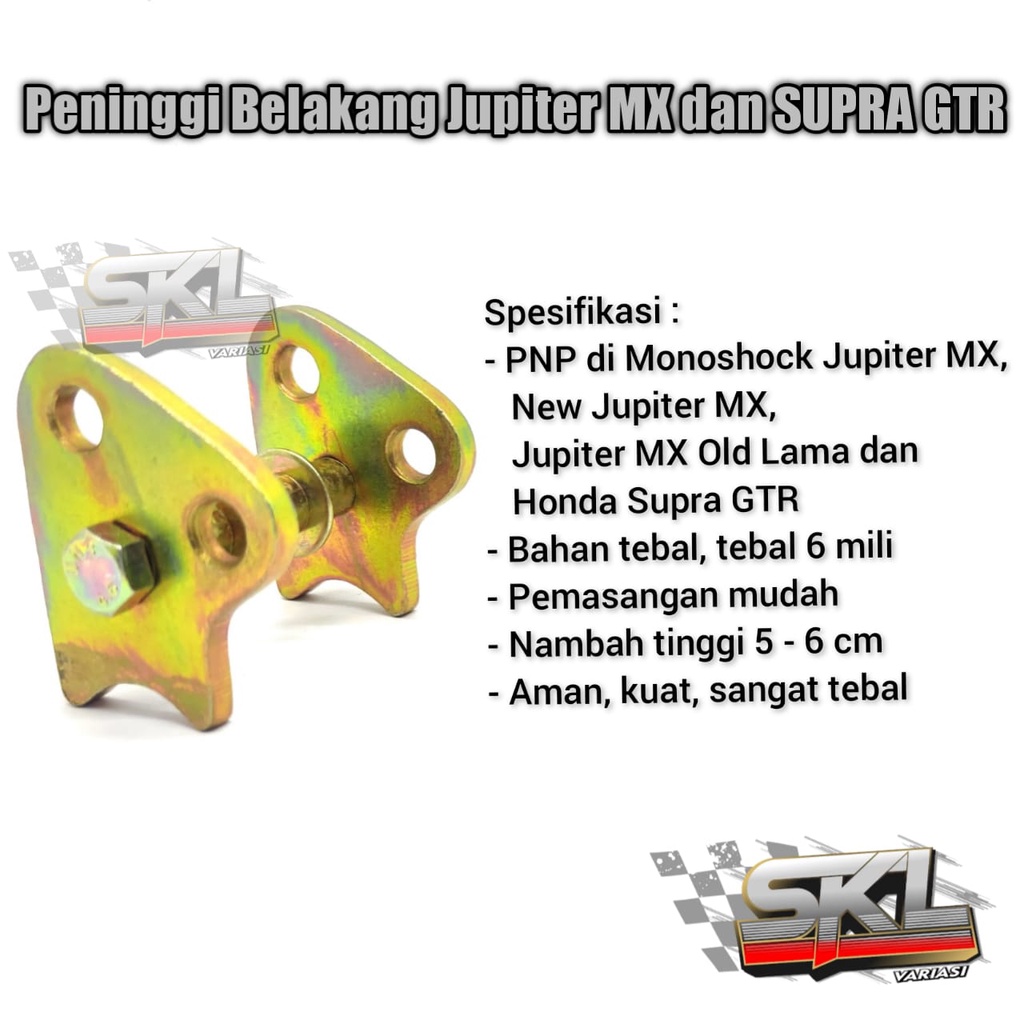 Peninggi Monoshock Shock Belakang Yamaha Jupiter Mx Old Lama Jupiter Mx New 135 150 Tebal 6 Mili